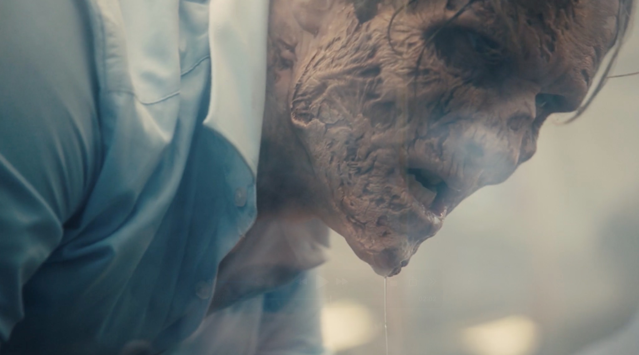 Netflix Army of the Dead zombie character projection mapping